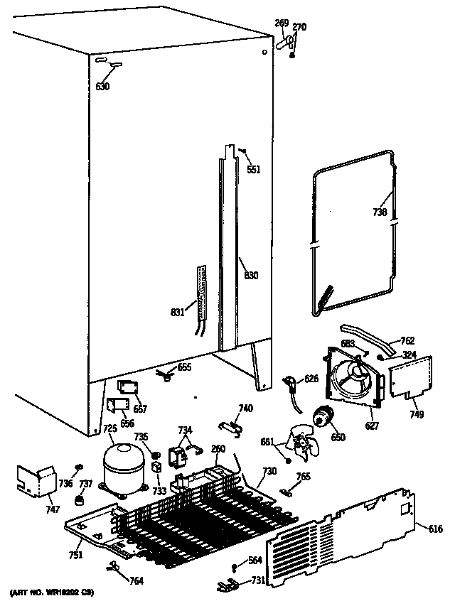 GE TFG22ZATCWH compressor diagram
