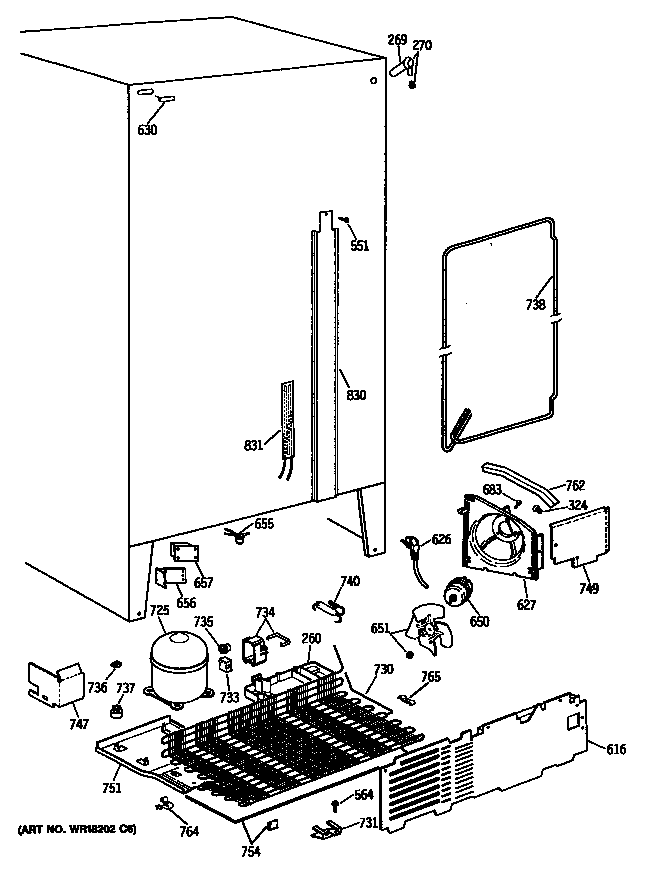 GE TFK22ZATCAD compressor diagram