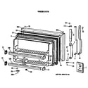 GE TBE21JASTRAD freezer door diagram