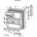 GE TBE21JASTRAD fresh food door diagram
