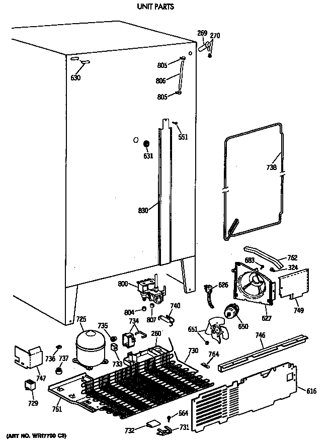 GE TFA24RMA unit parts diagram