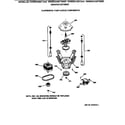 GE WWXR4100T3WB suspension, pump & drive components diagram