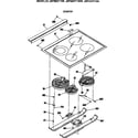 GE JSP38GT1BB cooktop diagram