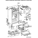 GE TBX18KAYBRAD cabinet diagram