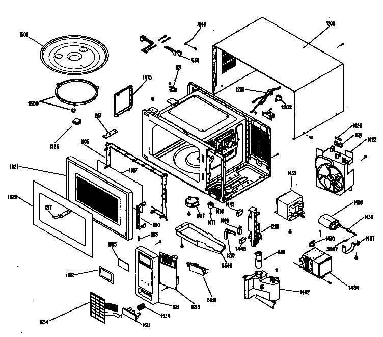 GE JES65T012 body diagram