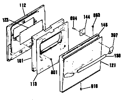 GE JRS04GT1BB door diagram