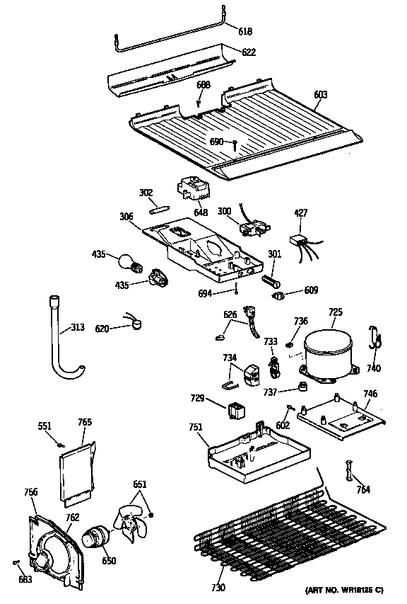 GE TBH14DATCRAD compressor diagram