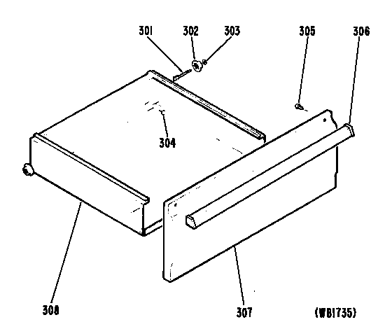 GE JBP28GK-3 drawer diagram