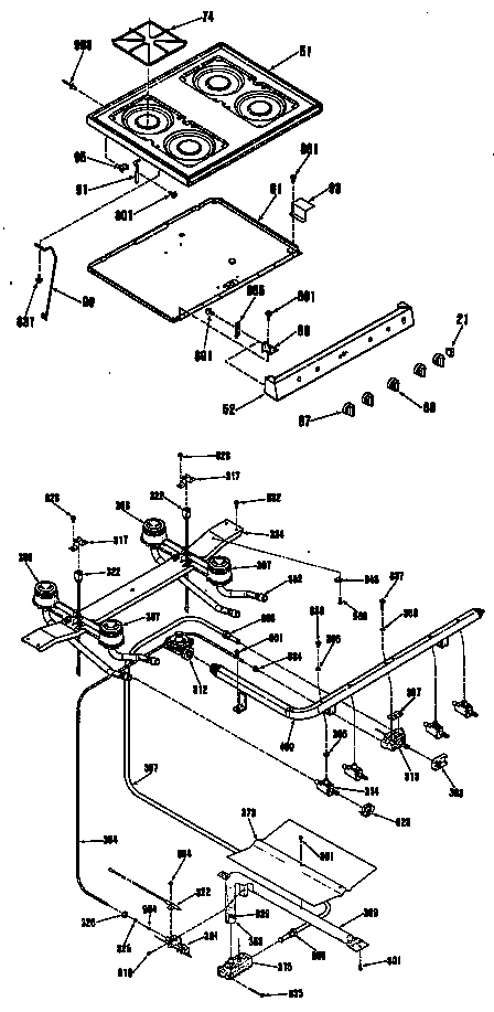 GE JLBS15GEK1 burner assembly diagram