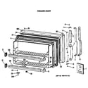 GE TBH21MASPRWH freezer door diagram