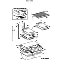GE TBH21MASPRWH shelf parts diagram