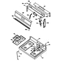 GE JGBC16GEP6 control panel/cooktop diagram