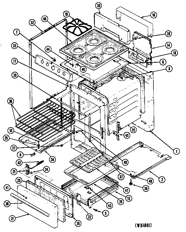 GE JGAS02PN9 body diagram