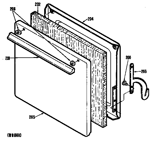 GE JGAS02PN9 door diagram