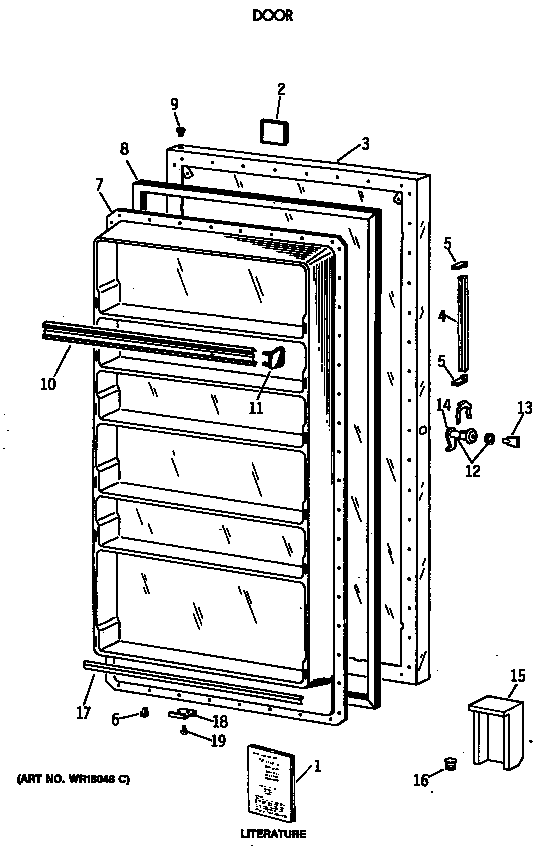GE FP21SSARWH door diagram