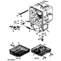 GE GSD730T-62WW tub assembly/racks diagram