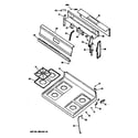 GE JGBC15GER5 control panel/cooktop diagram