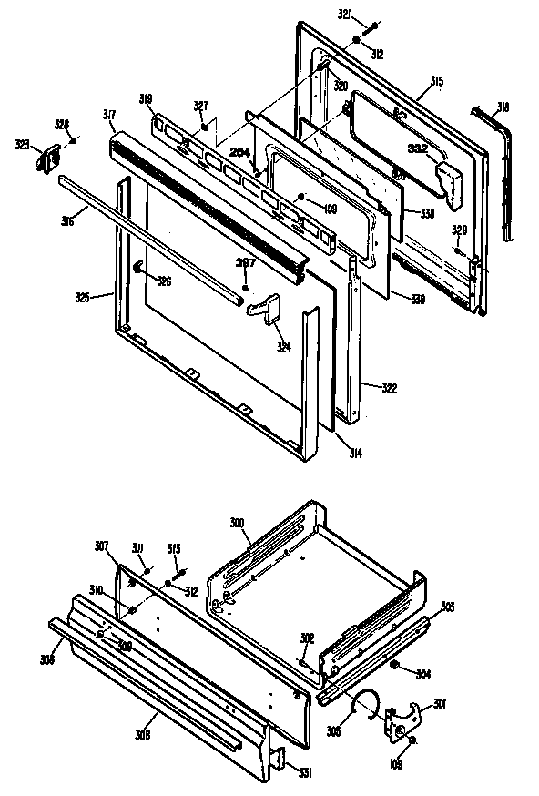 GE JGBC17GER3 door/drawer diagram