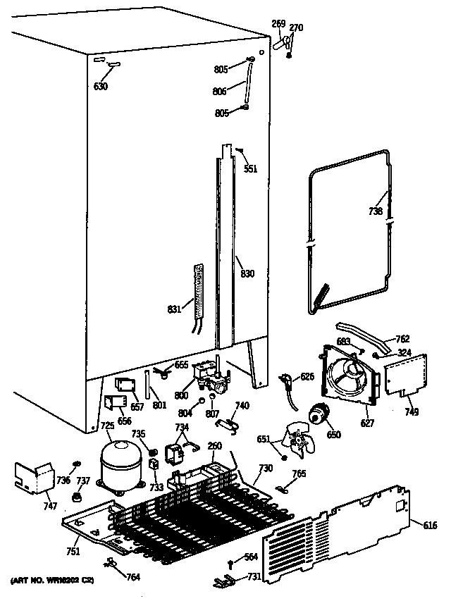 GE TFG24PETCWH compressor diagram