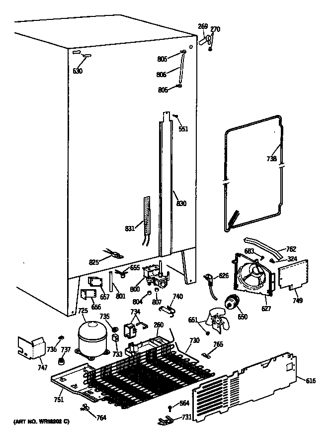 GE TFG27ZFTCWH compressor diagram