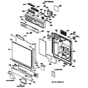 GE GSD1910T65AA control panel/door diagram