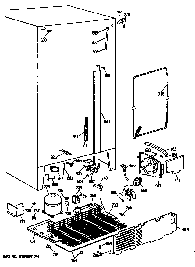 GE TFK27PFTCWW compressor diagram