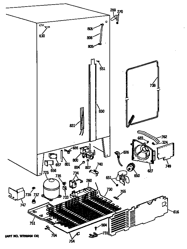 GE TFK27ZRTCAA compressor diagram