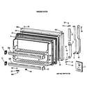 GE TBE18JASTRWH freezer door diagram