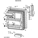 GE TBT18JATERAD fresh food door diagram