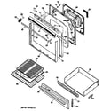 GE JGBP33WES3 door/drawer diagram