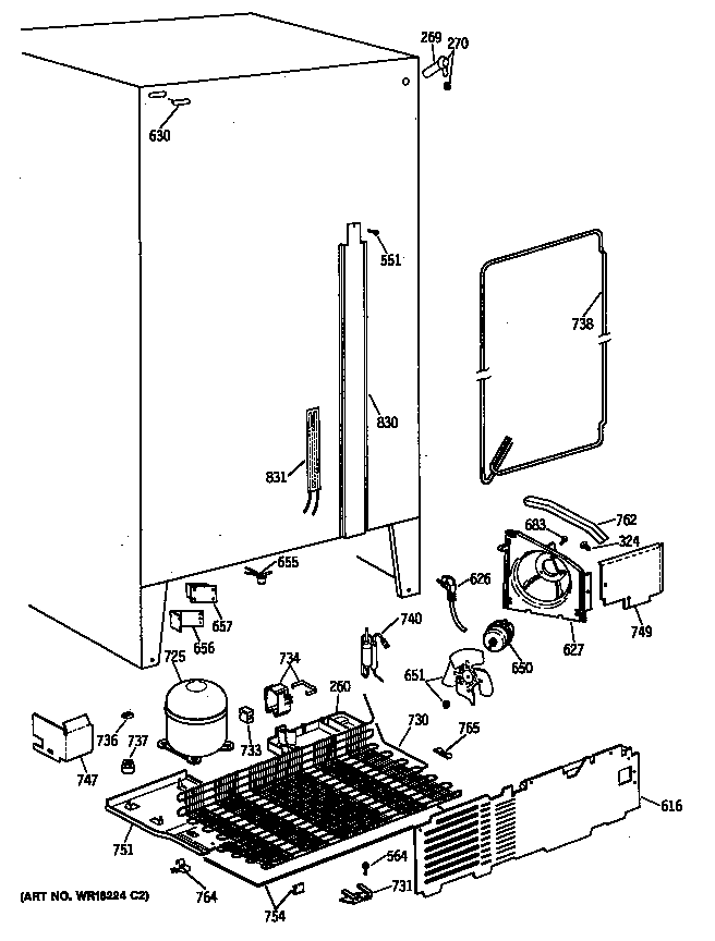 GE TFG22ZAVAWH compressor diagram