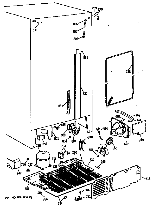 GE TFG24ZRVAWH compressor diagram