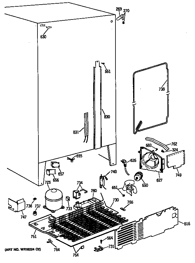 GE TFG24PAVAWW compressor diagram