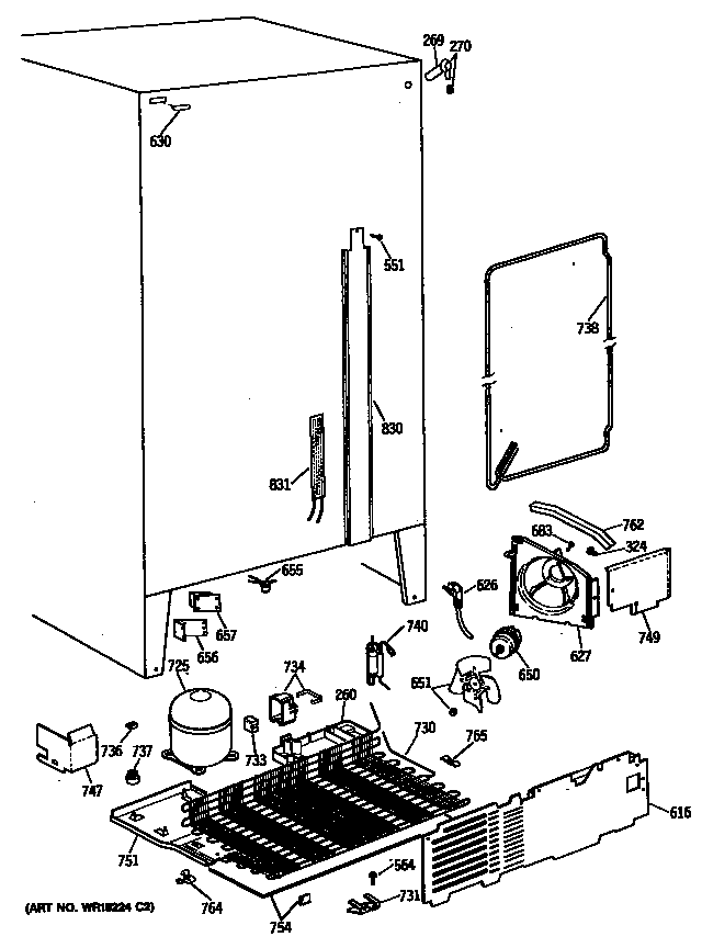 GE TFG20JAVAWH compressor diagram