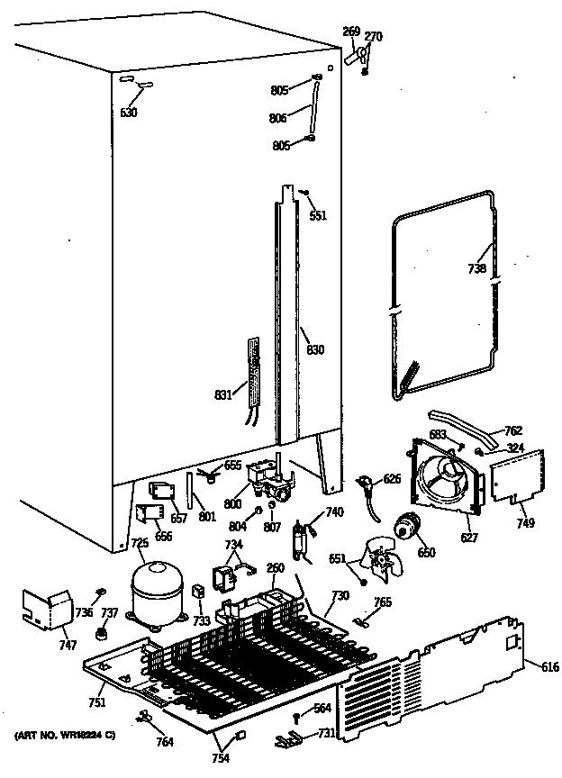 GE TFG24PRVAWW compressor diagram
