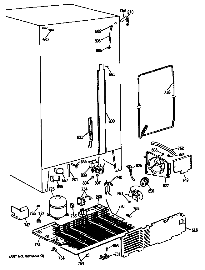 GE TFG24ZFVAWH compressor diagram