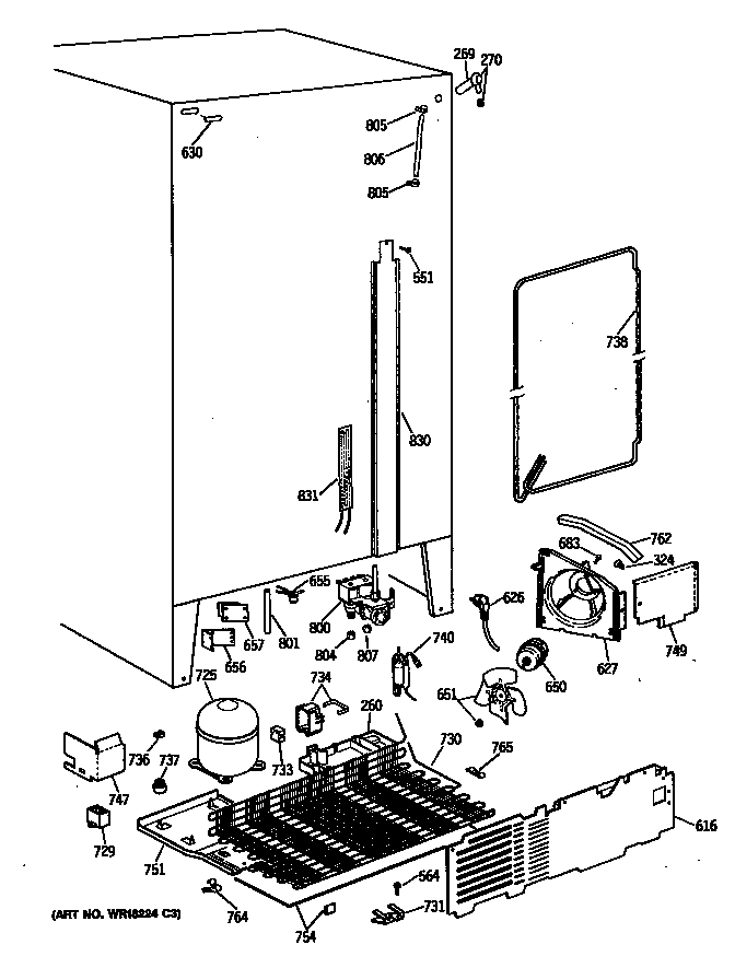 GE TFG27ZFVAWH compressor diagram