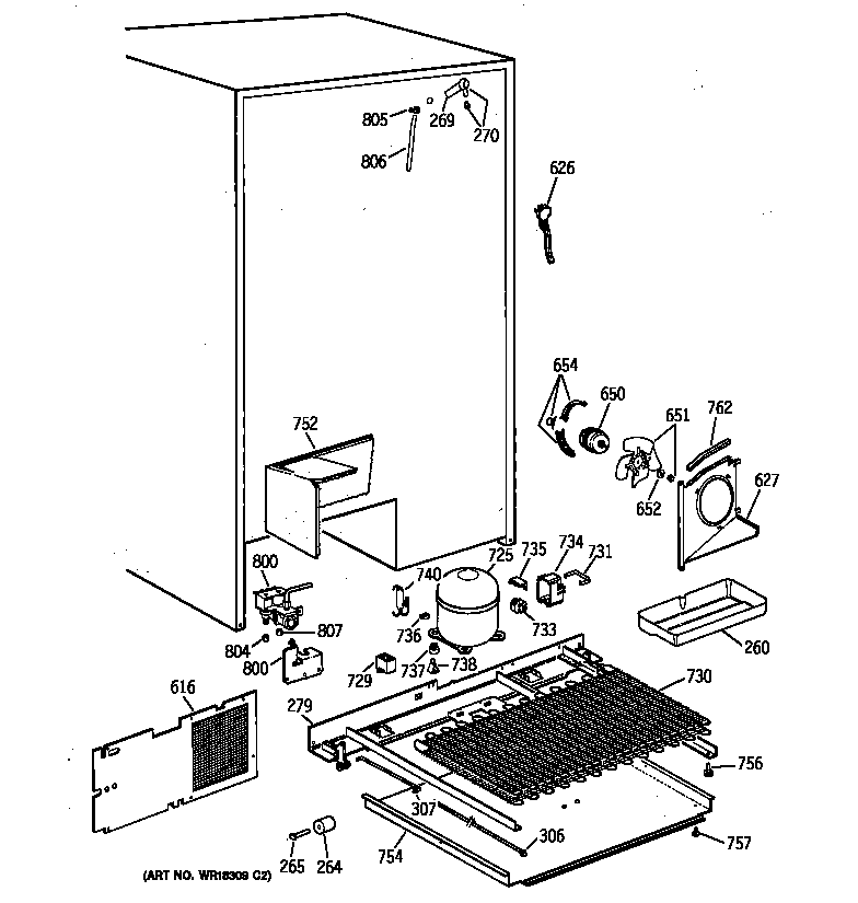 GE TPX24SIYABS unit parts diagram