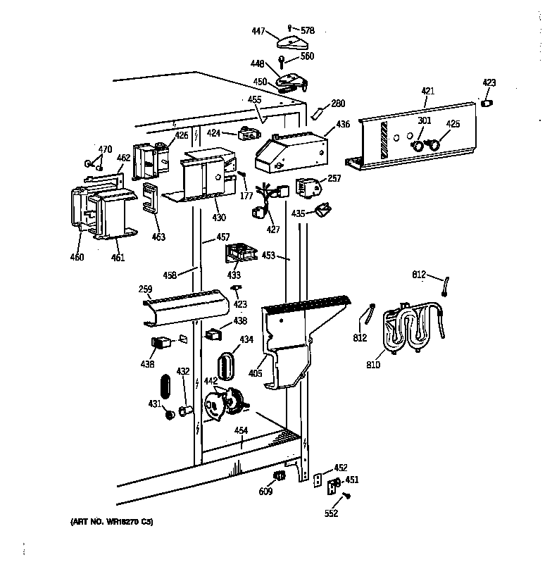 GE TFG27PRXCWW fresh food section diagram