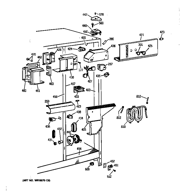 GE TFZ24PRXCWW fresh food section diagram