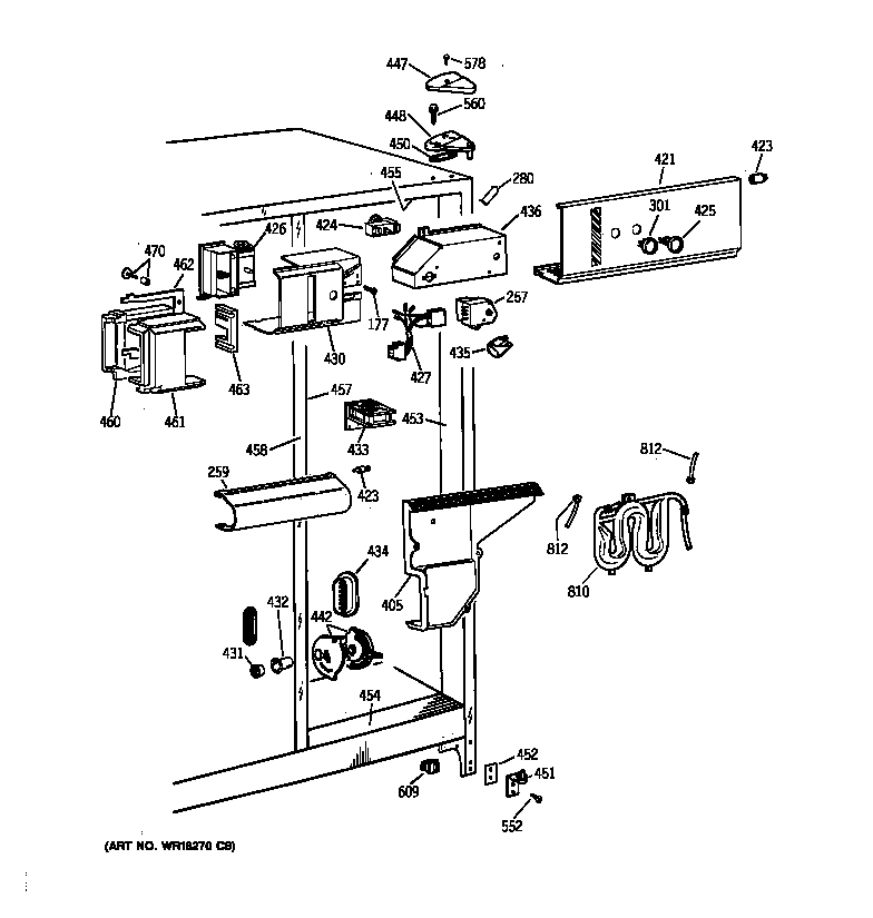 GE TFJ22PRXBWW fresh food section diagram