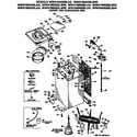 GE WWA7680SBLWW cabinet and suspension asm. diagram