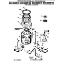 GE WWA7680SBLWW tub, basket & agitator diagram
