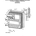 GE TBX18SAXKRWW fresh food door diagram