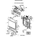 GE GSC1200X04 escutcheon & door assembly diagram