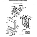 GE GSC900X04BA escutcheon & door assembly diagram