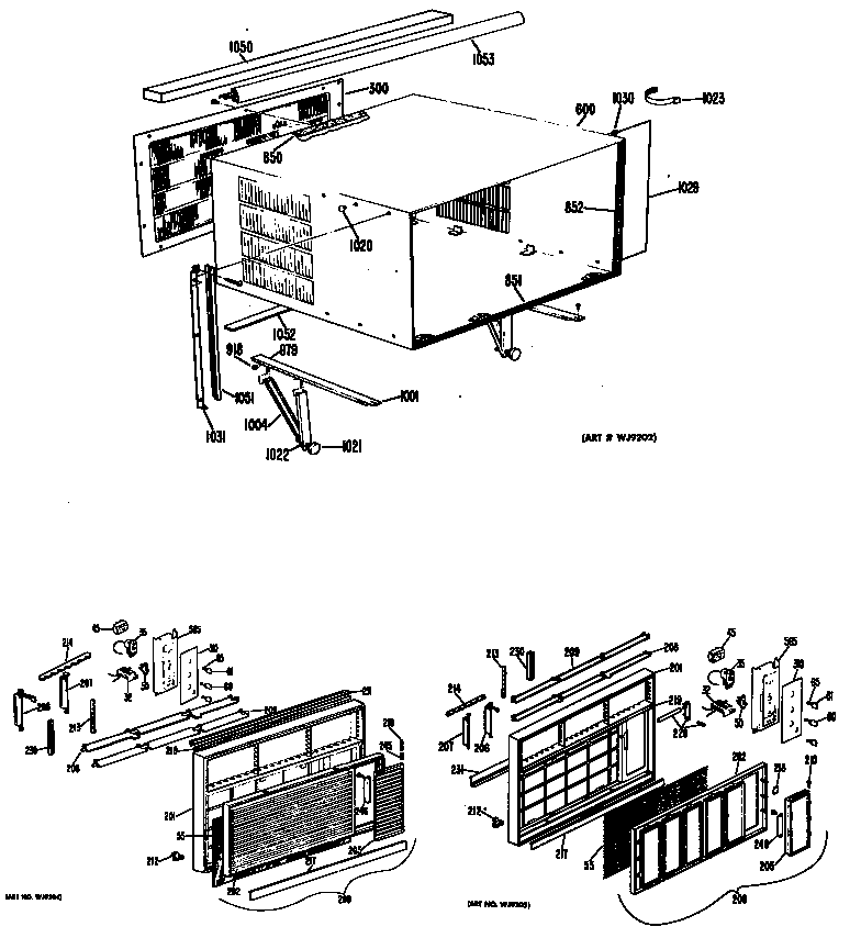 GE AD518BMG1 cabinet/grille diagram