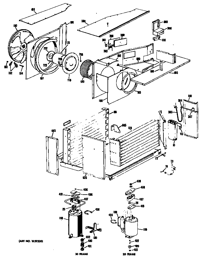 GE AD518BMG1 chassis assembly diagram