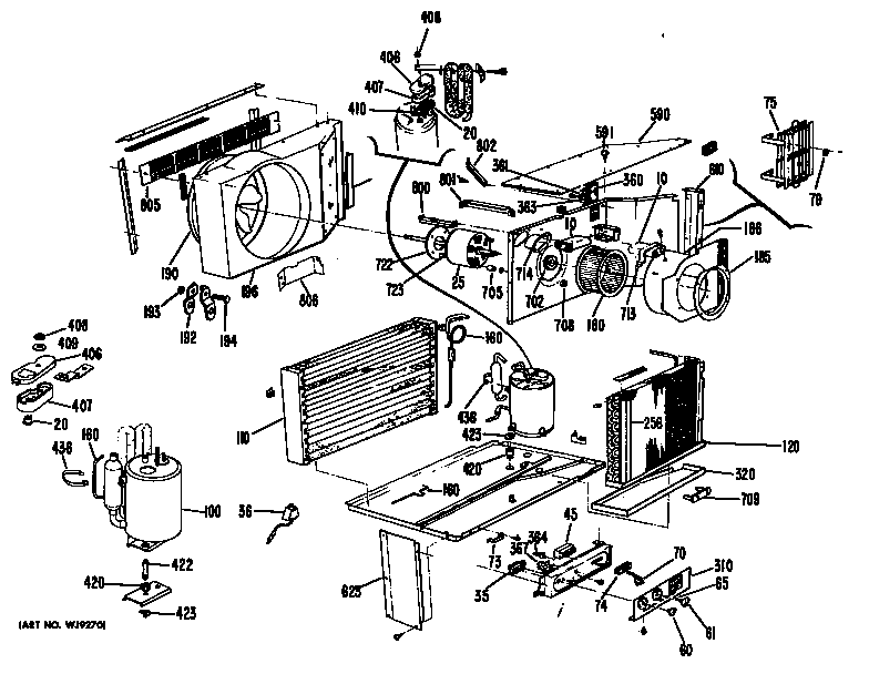 GE AJC11DMZ1 chassis assembly diagram