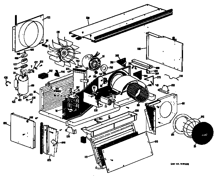GE A4B568DEASQ1 chassis assembly diagram